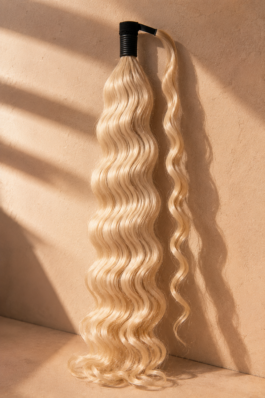 Luxury Ponytail – Deep Wave Blonde